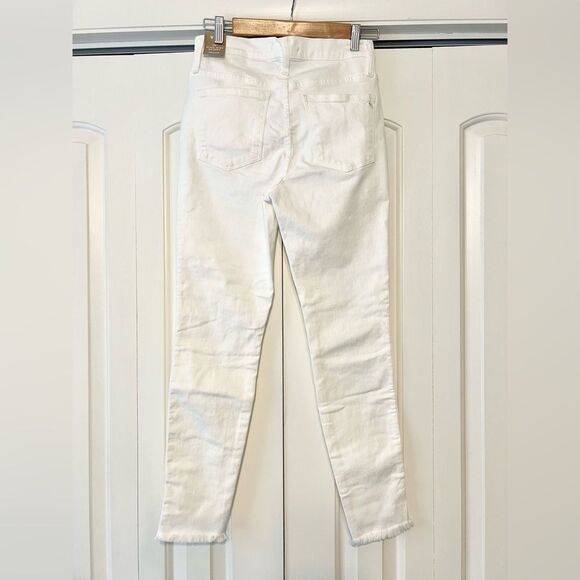 NWT Madewell 10" High Rise Skinny Jeans in Pure White: Step-Hem Edition - Picture 7 of 10